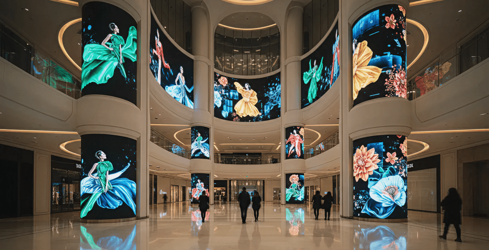 Everglow LED on Luxury Mall Massive LED Sreen by Everglow LED