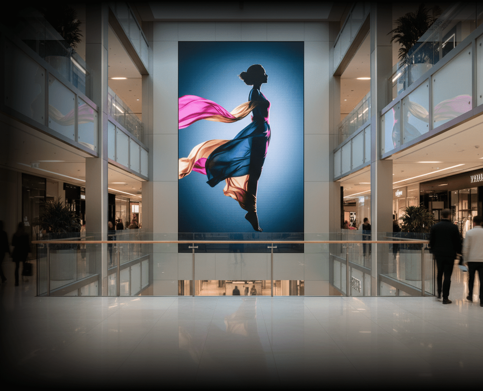 LED Display on Wall by Everglow LED inside Luxu Mall